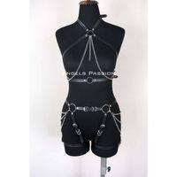 Deri Body Harness, Kadın Deri Fantezi Giyim