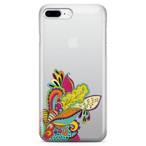 Apple iPhone 8 Plus Kılıf Hint Süsleri Arka Kapak Koruma Desenli Full Koruyucu