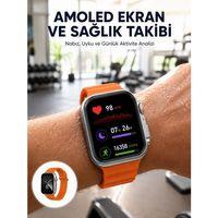 Akıllı Saat Unısex Zarif Görünümlü Titanyum Kasa Amoled Ekran Müzik Dinleme Yeni Nesil