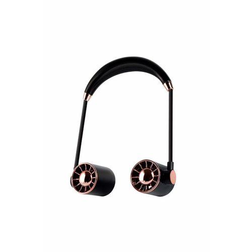 Boyunluk Fan Hava Soğutucu Vantilatör Boyuna Asmalı Şarjlı 3 Kademeli Mini Klima Siyah