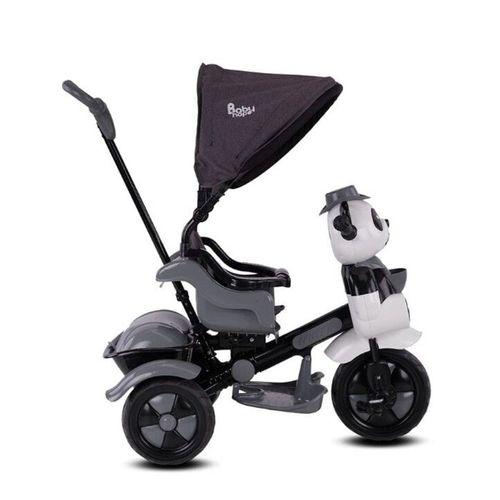 Babyhope 127A Little Panda 3 Tekerli Kontrollü Bisiklet (Pedli) Gri