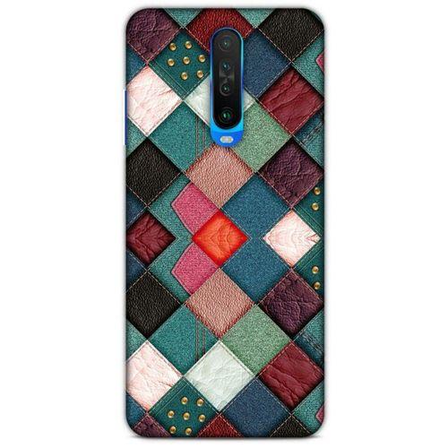 Xiaomi Redmi K30 Kılıf Patchwork (18) Telefon Kılıfları Pembe Yeşil