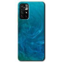 Poco M4 Pro 5G Kılıf HD Desen Baskılı Arka Kapak - Mavi Aura + Kırılmaz Cam