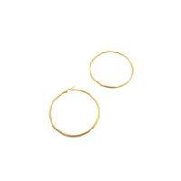 Çelik Halka Küpe -7 cm - Altın