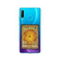 Huawei P30 Lite The Sun Desenli Premium Şeffaf Silikon Kılıf