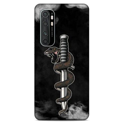 Lopard Xiaomi Mi Note 10 Lite Uyumlu Kılıf Tattoo's (11) Tam Koruma Yılan Dövmesi