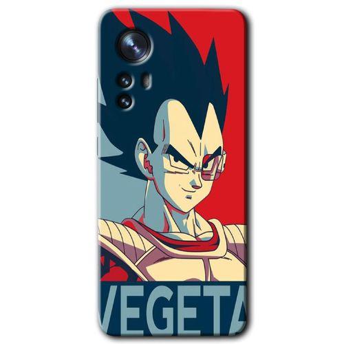 Xiaomi Mi 12 Pro Kılıf HD Desen Baskılı Arka Kapak + Temperli Cam - Vegeta