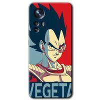Xiaomi Mi 12 Pro Kılıf HD Desen Baskılı Arka Kapak + Temperli Cam - Vegeta
