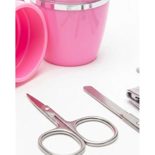 Tırnak Bakım Manikür Pedikür Seti 4 Parça Pembe Şık Kapsül Kutulu