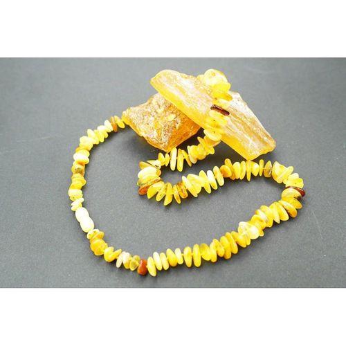 Kestane Işıltısı Doğal Kesim Damla Kehribar Yetişkin Kolye