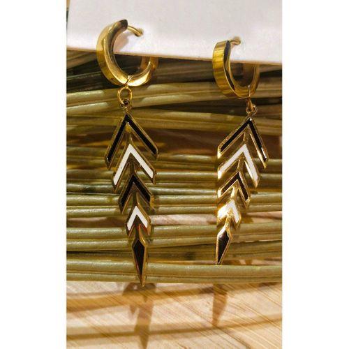 Monalisa Home Gold Lüks Figürlü Gösterişli Sallantılı Küpe