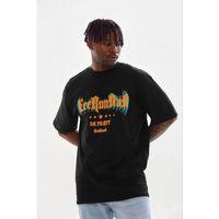 Erkek Baskılı T-Shirt Kısa Kol Bisiklet Yaka Regular Fit Rahat Kalıp Günlük Tişört - Siyah