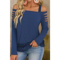 Kadın Uzun Lazer Kesik Detaylı Askılı Viskon Iki Iplik Bluz