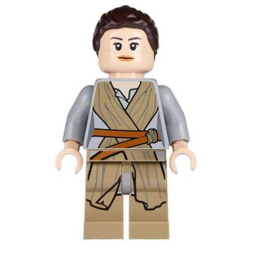 Lego Minifigür Rey Dark Tan Tied Robe with gun sw0677