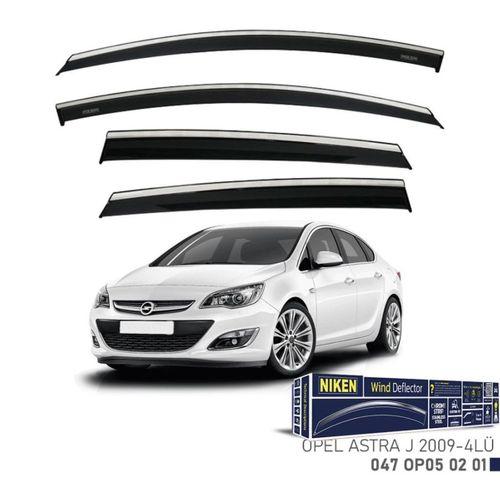 Niken Opel Uyumlu Astra J -2009 Kromlu Cam Rüzgarlığı 4Lü Parça