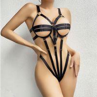 Fantezi Lastik Body Harness Siyah