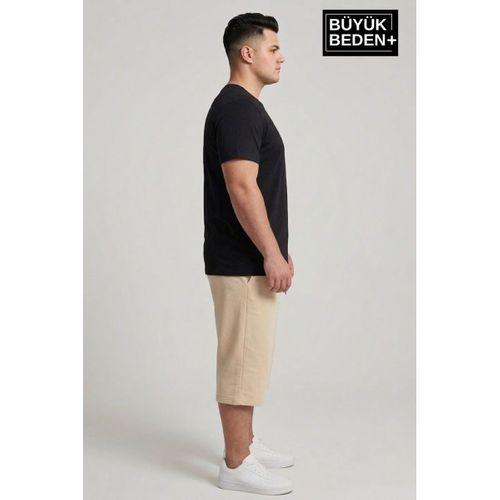 Erkek Büyük Beden Şort 3XL-6XL  Rahat Kesim Diz Altı Günlük Şort-SPR26BSR591