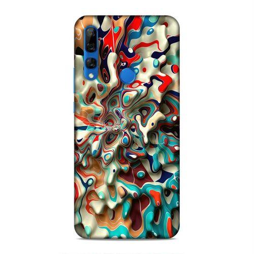 Huawei Y9 Prime 2019 Kılıf Mermer Cam Gobegi Arka Kapak Silikon Koruma Full Koruyucu