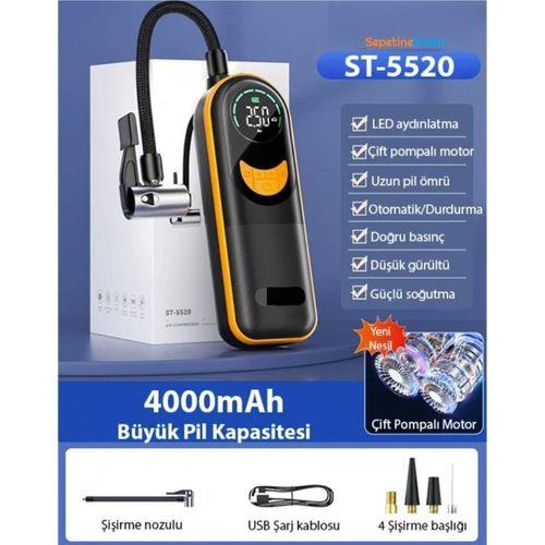 Sepetinegelsin ST-5520 Dijital Basınç Göstergeli Oto Lastik Şişirme Pompası Hava Kompresörü