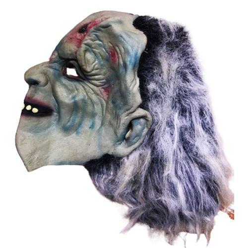 Arkası Saçlı Yara İzli Lateks Et Mumya Vampir Maskesi