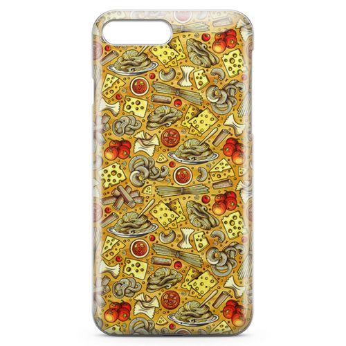 Apple iPhone 7 Plus Kılıf Peynirli Makarna Arka Kapak Koruma Desenli Full Koruyucu