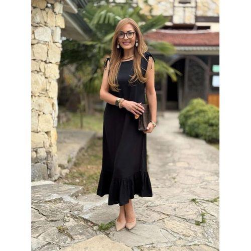 Kadın Omuzlardan Büzgülü Kayık Yaka Fırfırlı Janjan Krep Elbise