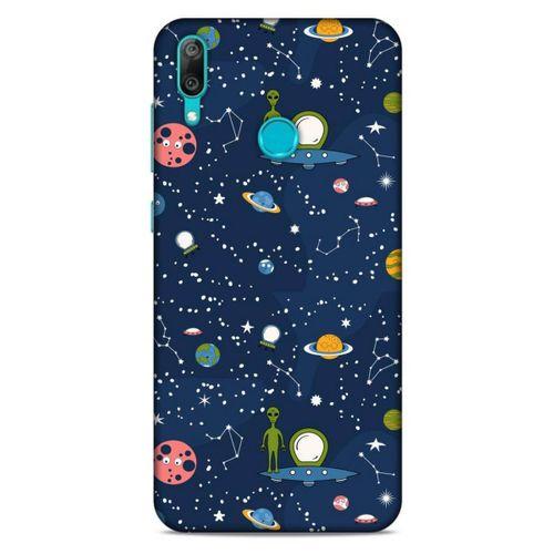 Huawei Y7 Prime 2019 Uyumlu Kılıf Mavi Delisi (25) Antişok Kapak Space