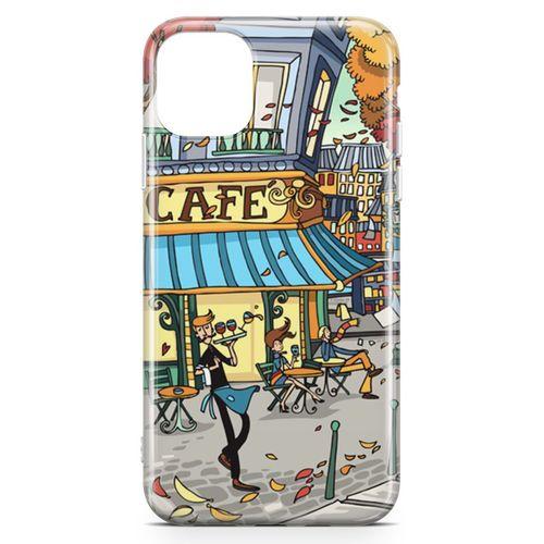 Apple iPhone 11 Pro Kılıf Paris Kafe Arka Kapak Koruma Desenli Full Koruyucu