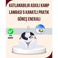 Katlanabilir Güneş Enerjili Led Kamp Lambası Usb Şarjlı