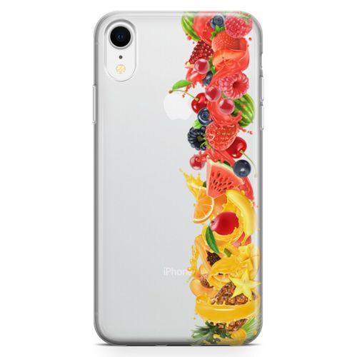 Apple iPhone XR Kılıf Ananas Nar Meyve Arka Kapak Koruma Desenli Full Koruyucu