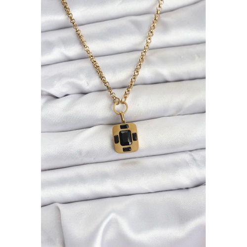 316L Çelik Zincir Gold Renk Vintage Model Kadın Kolye