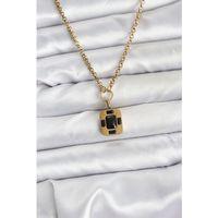 316L Çelik Zincir Gold Renk Vintage Model Kadın Kolye