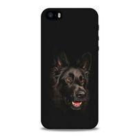 Apple iPhone SE Kılıf Almanya (33) Hybrid Kılıf Black German Shepherd