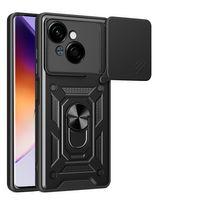 Tecno Spark Go 1 2025 Kılıf Magnetik Standlı Kamera Korumalı Zore Sürgülü Vega Kapak
