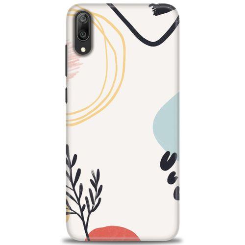 Huawei Y7 Prime 2019 Kılıf HD Baskılı Kılıf - Siyah Dal + Tam Ekran Koruyucu