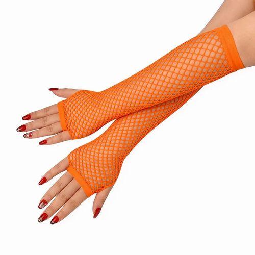 Retro Turuncu File Parmaksız Eldiven 26 Cm