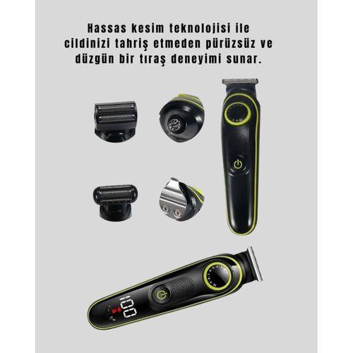 Şarjlı Sessiz Çalışan Saç Ve Sakal Şekillendirici Profesyonel Erkek Tıraş Makinesi