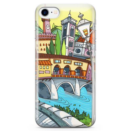 Apple iPhone 7 Kılıf Floransa Romantik Arka Kapak Koruma Desenli Full Koruyucu