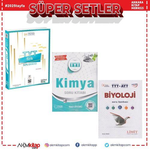 TYT Palme Kimya Üç Dört Beş Fizik Limit Biyoloji Soru Bankası 3 Kitap Set