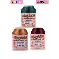 3 Adet Altınbaşak Oya ve Dantel İpi 20 gr - Royaleks - No: 413 - 032 - 291