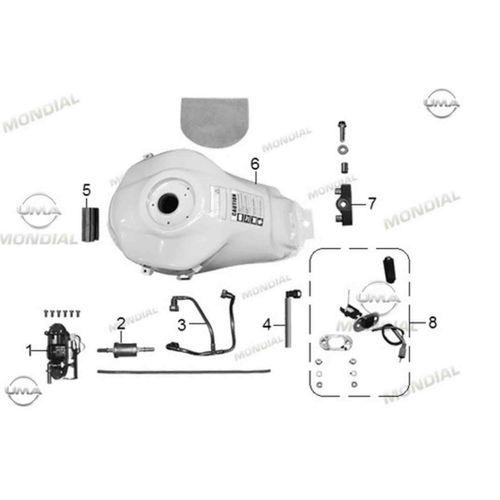 MONDİAL Mondial Rx3 Enduro Benzin Deposu Kırmızı Orj