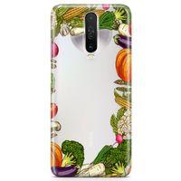 Xiaomi Redmi K30 Kılıf Vegan Yiyecekler Arka Kapak Koruma Desenli Full Koruyucu
