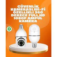 Tam Karanlıkta Görüntüleme Sağlayan 1080p Ampul Güvenlik Kamerası