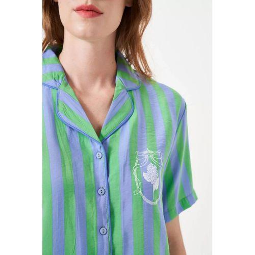 Pjs 29043 Kadın Düğmeli Pijama Takımı