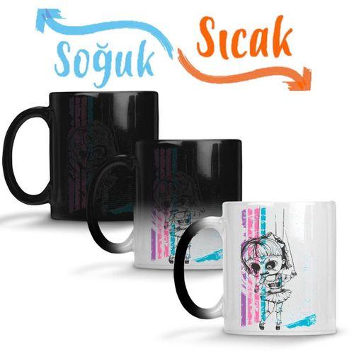 Menina Monster Sihirli Kupa Bardak Porselen