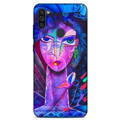Lopard Samsung Galaxy M11 Uyumlu Kılıf Sürreal Yüzler ♀ (47) Crystal Flex Kılıf Baskılı