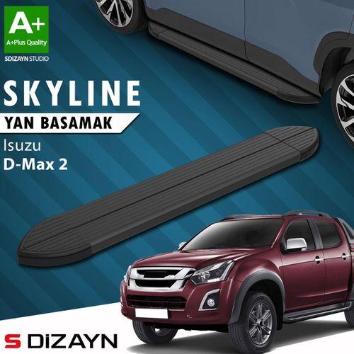 S-Dizayn Isuzu D-Max 2 Skyline Siyah Yan Basamak 203 Cm 2012-2019 A+ Kalite