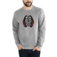 La Case De Papel Tokyo Tokio Baskılı Gri Erkek Sweatshirt