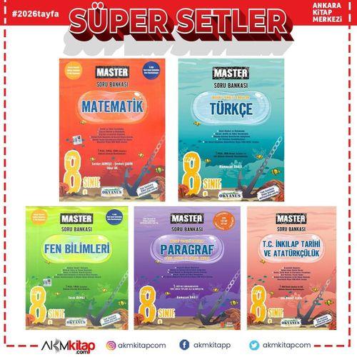 Okyanus Yayınları 8. Sınıf Master Serisi Soru Bankası Seti 5 Kitap