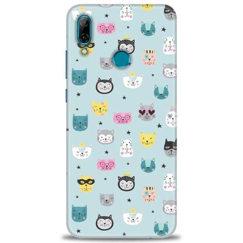 Huawei P Smart 2019 Kılıf HD Baskılı Kılıf - Cats + Tam Ekran Koruyucu